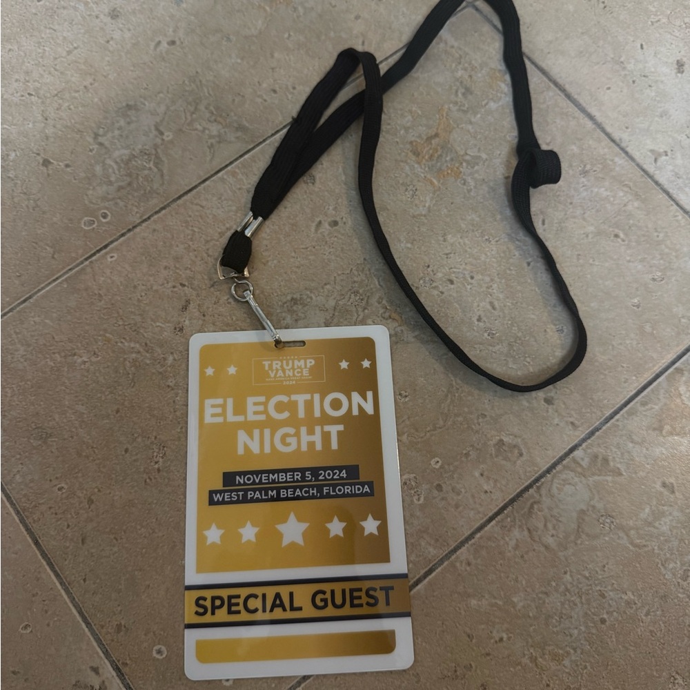 Trump 2024 Election Night Special Guest Pass 11/05/24 West Palm Beach Florida